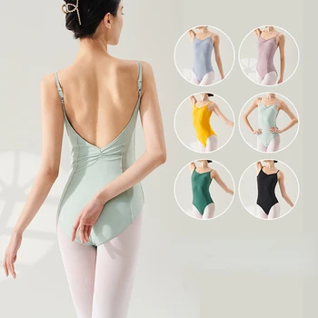 Os collants de Ballet para Mulheres, Adulto Dança Camisole Ginástica Collant de Ballet Traje Bodysuit trajes de Banho Prática, o Desempenho de Roupas