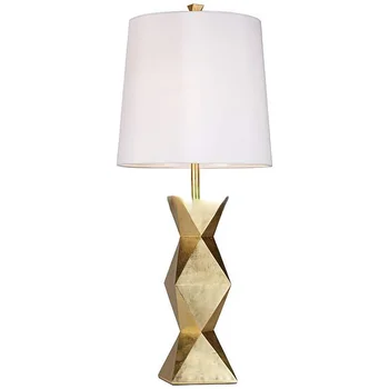 Ouro candeeiro de mesa para hotel américa lâmpadas