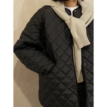 Outono Inverno Mulheres negras do Casaco Parka Senhoras Solta Único Casaco Comprido Frente de Curto e de Longo Design Feminino Outwear Superior 2021