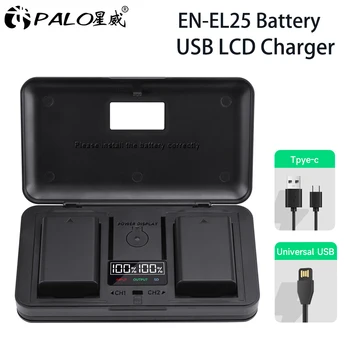 PALO PT-EL25 ENEL25 bateria Recarregável Li-ion Bateria + LCD Duplo Carregador Caixa de Armazenamento para Nikon Z30 Z50 ZFC Z 50 Z FC Bateria da Câmera