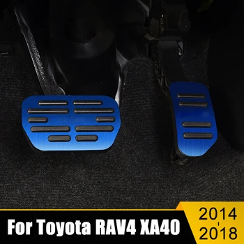 Para Toyota RAV4 XA40 RAV 4 de 2014 2015 2016 2017 2018 Liga de Alumínio de Carro de Pedal do Acelerador Pedais de Freio Tampa Acessórios
