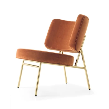 Personalizado italiano luz de luxo minimalista tecido de sofá cadeira simples e moderna sala de estar, varanda quarto individual encosto da cadeira