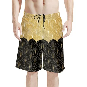 Polinésia Tribo de Moda Respirável Homens Havaiano Elemento de Impressão Shorts de Viagem Calções de Praia Executando o Treinamento físico de Verão 2023