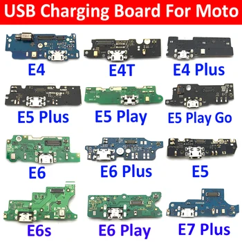 Porta de Carregamento USB Cabo Flex Para Motorola Moto E3 E4 E4T E4 E6 E7 Plus E5 E6 Jogar Ir E6s Conector Dock de Carregamento de Porta Placa de
