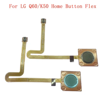 Sensor de impressão digital, Botão Home do cabo do Cabo flexível da Fita Para LG Q60 LMX525 K50 LMX520 Sensor de Toque Fita Flex Peças de Reposição