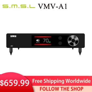 SMSL VMV A1 Audiófilo Classe de Um Amplificador RCA entrada de alto-falante amplificador de potência 6.35 mm para Fone de saída do Amplificador com controle remoto