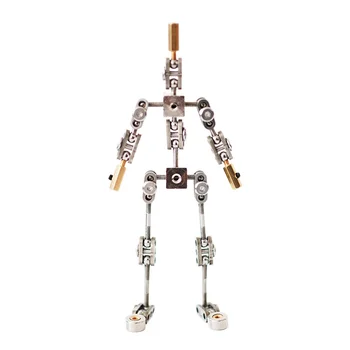 Stop motion animado personagem esqueleto de aço Inoxidável, o esqueleto de DIY animado figura flexível não-Ready-made
