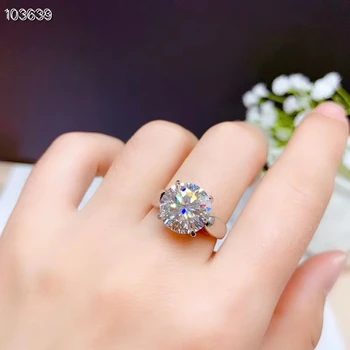 super grande tamanho torresmo moissanite anel de pedra preciosa para as mulheres anel de noivado de jóias para casamento 925 de prata anel de presente de aniversário