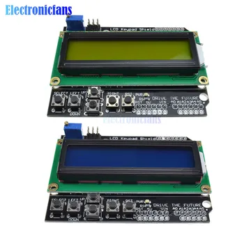 Teclado Escudo LCD1602 Para o Arduino 1602 Display LCD ATMEGA328 ATMEGA2560 Para o Raspberry Pi Tela Azul Blacklight Módulo