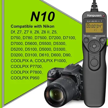 Temporizador Interruptor Remoto Multi-Função Cabo de controle Remoto para Nikon com DC2 Conexão Z5 Z7II Z6II D90 D5600 D780 D7500 P950 P1000 P7800