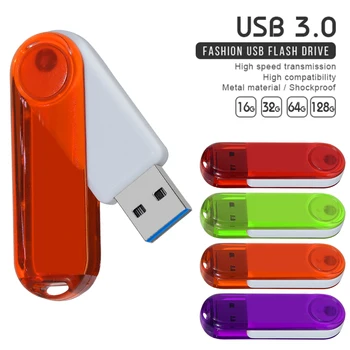 USB 3.0 Flash Drive 128GB 64GB 32GB 16GB USB 3.0 Flash Drive Pen Drive de Alta Velocidade Pendrive Para o presente Personalizar o logotipo