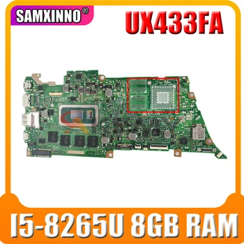 UX433FA placa-mãe Para ASUS UX433FN UX433FA UX433F UX433 laptop placa-mãe UX433FA placa-mãe testada W/ I5-8265U 8GB de RAM