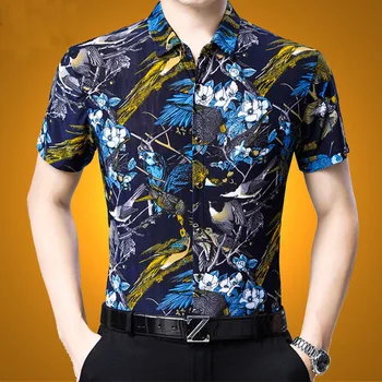 Verão Impressão Multicolor Único Breasted Mens Roupas De Grife 2023 Novo Macho Roupas De Streetwear T-Shirt Tops Tendência De Negócios
