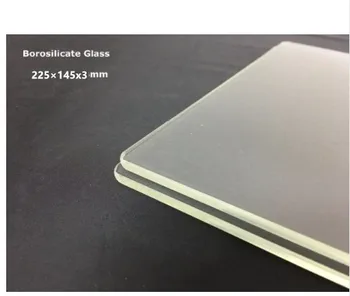 Wanhao d4s impressora 3D aquecida cama vidro de borosilicato placa 225x145x3mm 4mm vidro Personalizada
