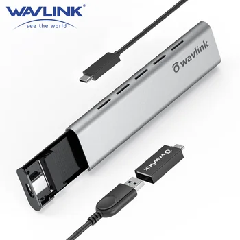 Wavlink M2 SSD Caso de M. 2 para USB 3.1 Gen 2 NVMe SSD Gabinete para nvme PCIE UASP a Tecla M NGFF SATA USB C SDD Caixa de Disco Rígido Adaptador de