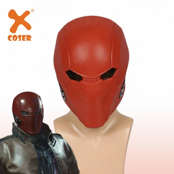 XCOSER Filme Capuz Vermelho Capacete Jogo de Cosplay Adereços Resina Máscara facial Traje de Halloween Acessórios Máscara