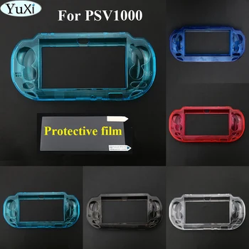 YuXi Transparente Clara Hard Case Capa Protetora Shell de Pele para a Sony Psvita PS Vita PSV 1000 Crystal Case + película Protetora