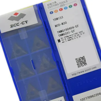ZCC.CT TNMG160404-EF YBM153 / TNMG160408-EF YBM153 TNMG331 TNMG332 CNC pastilhas de metal duro Para aço inoxidável 10PCS/BOX