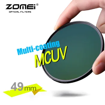 ZOMEI Genuíno 49mm PRO II MCUV Multi-Revestido MC Filtro UV Vidro Óptico Filtro para Canon NIkon Hoya Sony DSLR Lente da Câmera 49 mm