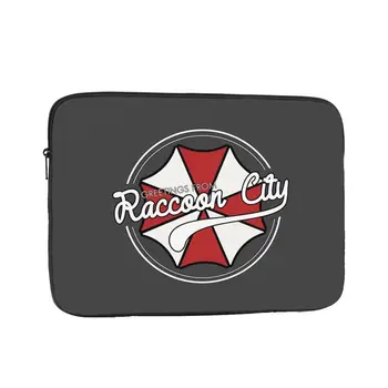 Zíper Notebook Laptop Saco De Caso Raccoon City Guarda-Chuva Do Corpo De Computador Manga Caso 10 12 13 15 17 Polegadas À Prova De Choque Do Saco Do Caso